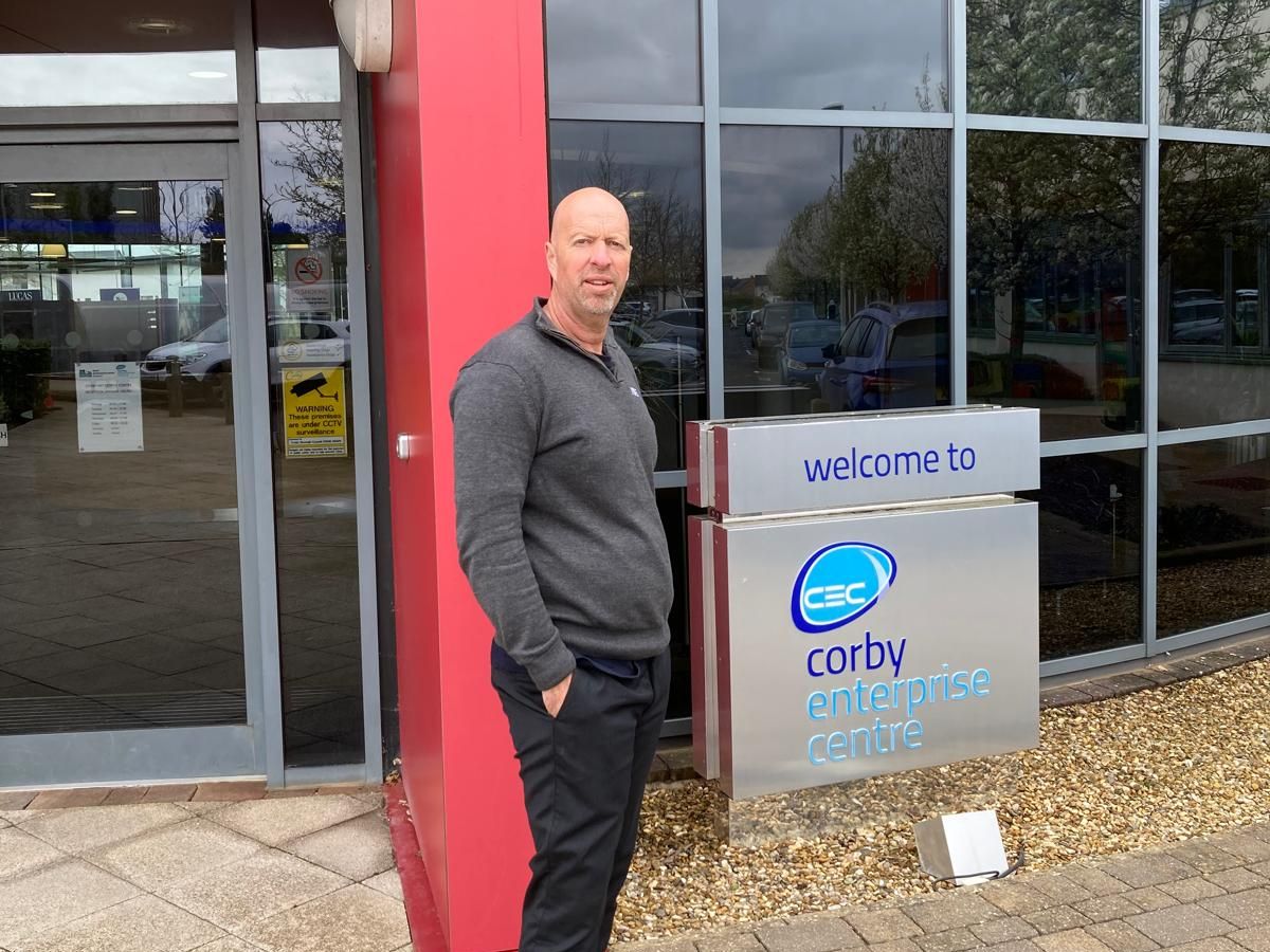 ISE Fire employee stood by Corby Business Office