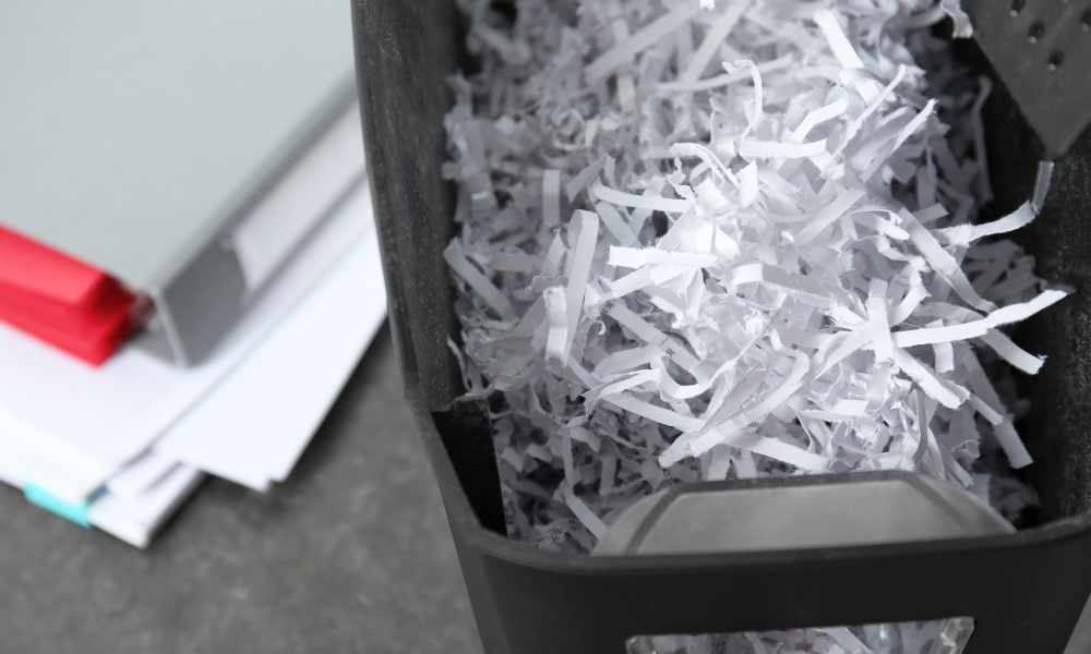 Shredded paper..