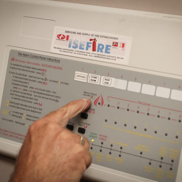 Fire alarm installation with ISE fire..