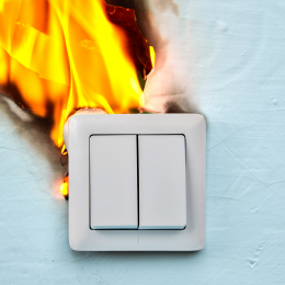 Burning switch.